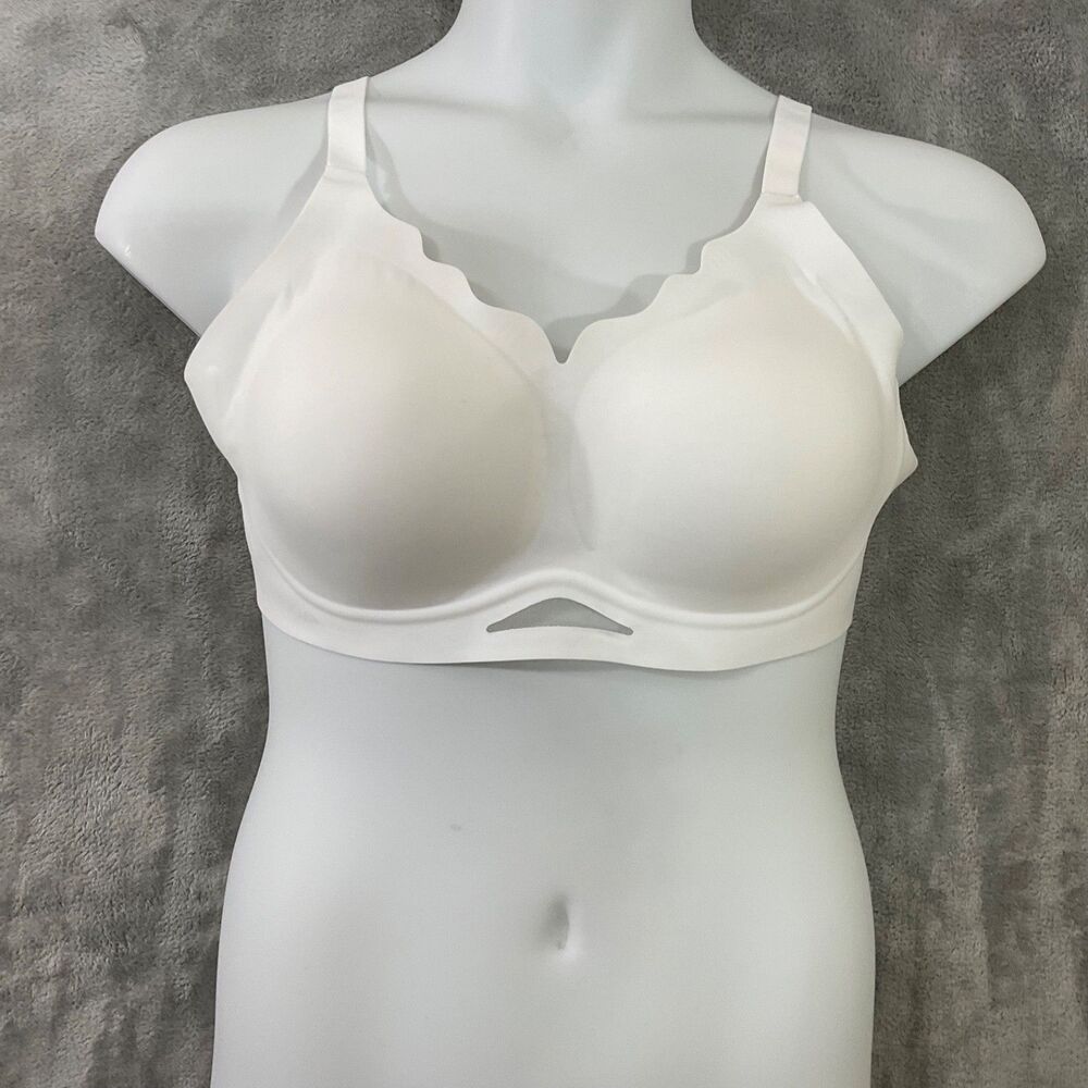 Bra soft wireless Scalloped Edge full coverage lift 3XL spandex/nylon